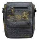 ベルルッティ BERLUTI JOUR J  ブラック ヴェネチアンレザー ショルダーバッグ シルバー金具 ジュール J スクリット カリグラフィ 黒