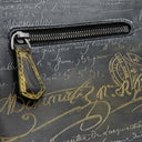 ベルルッティ BERLUTI JOUR J  ブラック ヴェネチアンレザー ショルダーバッグ シルバー金具 ジュール J スクリット カリグラフィ 黒