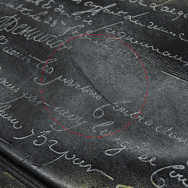 ベルルッティ BERLUTI JOUR J  ブラック ヴェネチアンレザー ショルダーバッグ シルバー金具 ジュール J スクリット カリグラフィ 黒