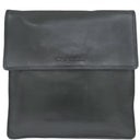 シャネル CHANEL ロゴ サコッシュ ブラック レザー ショルダーバッグ 黒