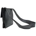 シャネル CHANEL ロゴ サコッシュ ブラック レザー ショルダーバッグ 黒