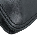 シャネル CHANEL ロゴ サコッシュ ブラック レザー ショルダーバッグ 黒