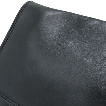 シャネル CHANEL ロゴ サコッシュ ブラック レザー ショルダーバッグ 黒