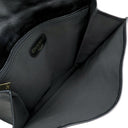 シャネル CHANEL ロゴ サコッシュ ブラック レザー ショルダーバッグ 黒