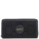グッチ GUCCI オフ ザ グリッド ジップアラウンドウォレット 625576 ブラック ナイロン レザー 長財布 シルバー金具 黒 ラウンドファスナー