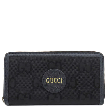 グッチ GUCCI オフ ザ グリッド ジップアラウンドウォレット 625576 ブラック ナイロン レザー 長財布 シルバー金具 黒 ラウンドファスナー