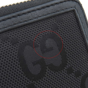 グッチ GUCCI オフ ザ グリッド ジップアラウンドウォレット 625576 ブラック ナイロン レザー 長財布 シルバー金具 黒 ラウンドファスナー