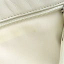 シャネル CHANEL ハーフムーン ホワイト キャビアスキン ショルダーバッグ シルバー金具 白 チェーンショルダーバッグ ココマーク