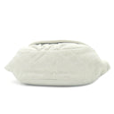 シャネル CHANEL ハーフムーン ホワイト キャビアスキン ショルダーバッグ シルバー金具 白 チェーンショルダーバッグ ココマーク