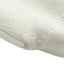 シャネル CHANEL ハーフムーン ホワイト キャビアスキン ショルダーバッグ シルバー金具 白 チェーンショルダーバッグ ココマーク