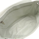 シャネル CHANEL ハーフムーン ホワイト キャビアスキン ショルダーバッグ シルバー金具 白 チェーンショルダーバッグ ココマーク