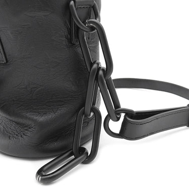 ルイヴィトン LOUIS VUITTON チョーク ナノ M44628 ノワール モノグラムシャドウ ショルダーバッグ ブラック金具 黒 オレンジ クロスボディバッグ