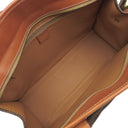 セリーヌ CELINE マカダム トート ブラウン PVC レザー トートバッグ ゴールド金具 茶 肩掛け