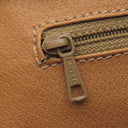 セリーヌ CELINE マカダム トート ブラウン PVC レザー トートバッグ ゴールド金具 茶 肩掛け