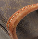 セリーヌ CELINE マカダム トート ブラウン PVC レザー トートバッグ ゴールド金具 茶 肩掛け