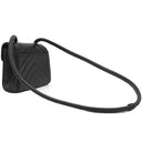 シャネル CHANEL Vステッチ ココマーク ブラック レザー ショルダーバッグ ゴールド金具 黒 肩掛け シェブロン