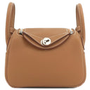 エルメス HERMES リンディ 2 ミニ 20 ゴールド トリヨンクレマンス ショルダーバッグ シルバー金具 新品 未使用 茶