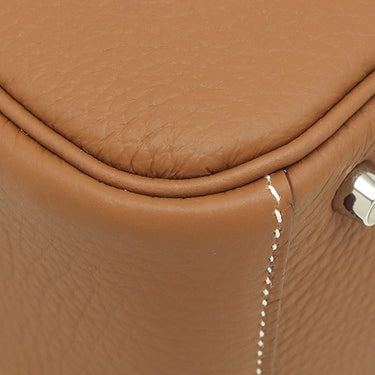 エルメス HERMES リンディ 2 ミニ 20 ゴールド トリヨンクレマンス ショルダーバッグ シルバー金具 新品 未使用 茶
