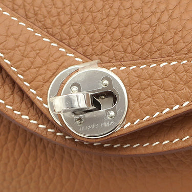 エルメス HERMES リンディ 2 ミニ 20 ゴールド トリヨンクレマンス ショルダーバッグ シルバー金具 新品 未使用 茶