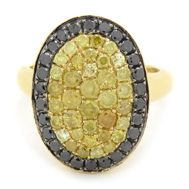 ノンブランド NON BRAND イエローダイヤリング イエローゴールド K18YG ダイヤモンド リング 指輪 18KT 7.5号