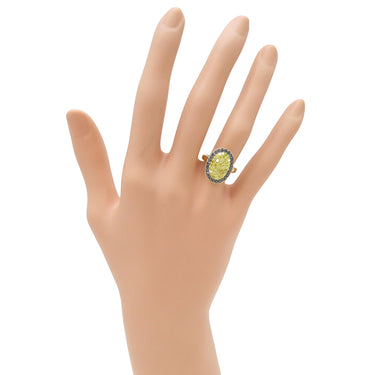 ノンブランド NON BRAND イエローダイヤリング イエローゴールド K18YG ダイヤモンド リング 指輪 18KT 7.5号