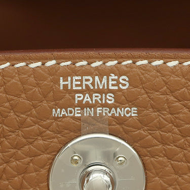 エルメス HERMES リンディ 2 ミニ 20 ゴールド トリヨンクレマンス ショルダーバッグ シルバー金具 新品 未使用 茶 新刻印