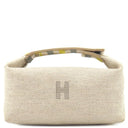 エルメス HERMES ブリッド ア ブラック オ カレPM セーグル ウール ポーチ シルバー金具 ハンドバッグ バニティバッグ