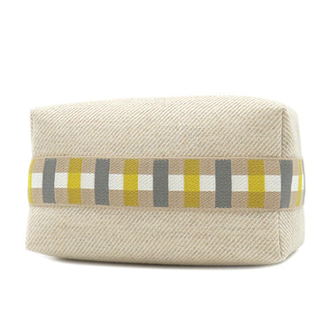 エルメス HERMES ブリッド ア ブラック オ カレPM セーグル ウール ポーチ シルバー金具 ハンドバッグ バニティバッグ