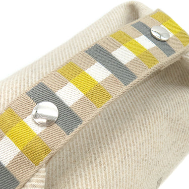 エルメス HERMES ブリッド ア ブラック オ カレPM セーグル ウール ポーチ シルバー金具 ハンドバッグ バニティバッグ