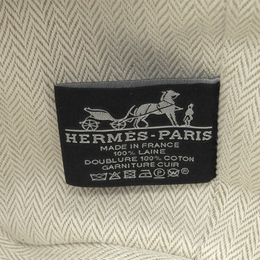 エルメス HERMES ブリッド ア ブラック オ カレPM セーグル ウール ポーチ シルバー金具 ハンドバッグ バニティバッグ