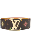 ルイヴィトン LOUIS VUITTON タイラーザクリエイター リバーシブルベルト 90/36 M8586 ブラウン×ベージュ モノグラムクラギーキャンバス ベルト シャンパンゴールド金具 茶