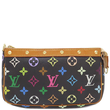 ルイヴィトン LOUIS VUITTON ポシェット アクセソワール M92648 ノワール モノグラムマルチカラーキャンバス アクセサリーポーチ ゴールド金具 黒 ポーチ ハンドバッグ