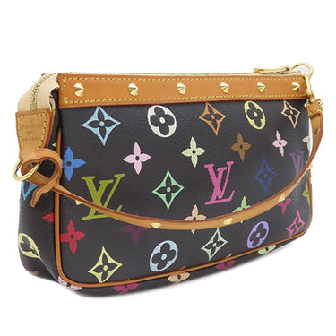 ルイヴィトン LOUIS VUITTON ポシェット アクセソワール M92648 ノワール モノグラムマルチカラーキャンバス アクセサリーポーチ ゴールド金具 黒 ポーチ ハンドバッグ