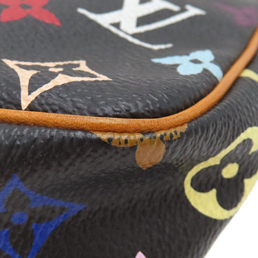 ルイヴィトン LOUIS VUITTON ポシェット アクセソワール M92648 ノワール モノグラムマルチカラーキャンバス アクセサリーポーチ ゴールド金具 黒 ポーチ ハンドバッグ