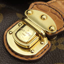 ルイヴィトン LOUIS VUITTON ネオL モノグラム モノグラムキャンバス クロコダイル ハンドバッグ ゴールド金具 茶 ボストン