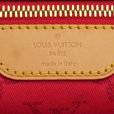 ルイヴィトン LOUIS VUITTON カバPM M94146 ルージュグルナディーヌ デニムキャンバス トートバッグ ゴールド金具 プランソレイユ