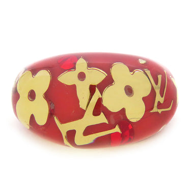 ルイヴィトン LOUIS VUITTON バーグ アンクルージョン レッド プラスチック 樹脂系 リング 指輪 赤 モノグラム 10号