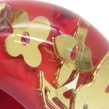 ルイヴィトン LOUIS VUITTON バーグ アンクルージョン レッド プラスチック 樹脂系 リング 指輪 赤 モノグラム 10号