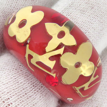 ルイヴィトン LOUIS VUITTON バーグ アンクルージョン レッド プラスチック 樹脂系 リング 指輪 赤 モノグラム 10号