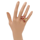 ルイヴィトン LOUIS VUITTON バーグ アンクルージョン レッド プラスチック 樹脂系 リング 指輪 赤 モノグラム 10号