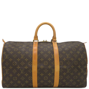 ルイヴィトン LOUIS VUITTON キーポル 45 M41428 モノグラム モノグラムキャンバス ボストンバッグ ゴールド金具 茶 旅行バッグ 鍵/パドロック欠品