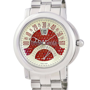 腕時計 ジェラルド・ジェンタ Gerald Genta アリーナ バイレトロ デイト BSP.Y.10 自動巻き メンズ OH済 ゴールド×レッド レトログラード