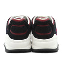 シャネル CHANEL ココマーク パイル G36256 ネイビー×ブラック×レッド パイル レザー ＃36 スニーカー 黒 紺 赤