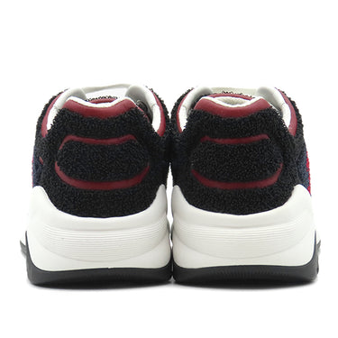 シャネル CHANEL ココマーク パイル G36256 ネイビー×ブラック×レッド パイル レザー ＃36 スニーカー 黒 紺 赤