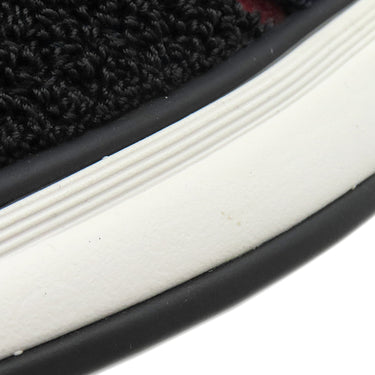 シャネル CHANEL ココマーク パイル G36256 ネイビー×ブラック×レッド パイル レザー ＃36 スニーカー 黒 紺 赤