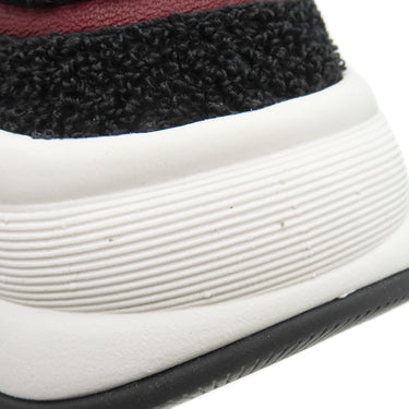 シャネル CHANEL ココマーク パイル G36256 ネイビー×ブラック×レッド パイル レザー ＃36 スニーカー 黒 紺 赤