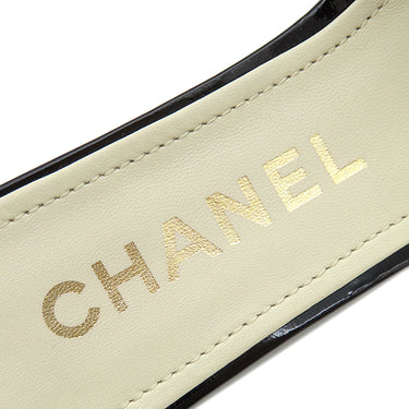 シャネル CHANEL ココマーク メッシュ G37156 ベージュ×ブラック レザー メッシュ ＃36 サンダル ミュール