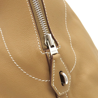 エルメス HERMES ボリード45 リラックス ベージュ系 スイフト ハンドバッグ シルバー金具