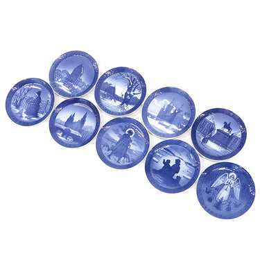 ロイヤルコペンハーゲン ROYAL COPENHAGEN イヤープレート 1950年代 9枚セット ブルー×ホワイト 陶磁器 食器 ヴィンテージ 飾り皿  飾り皿 絵皿 1950,1952~1959
