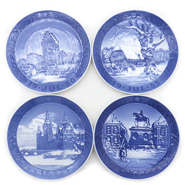 ロイヤルコペンハーゲン ROYAL COPENHAGEN イヤープレート 1950年代 9枚セット ブルー×ホワイト 陶磁器 食器 ヴィンテージ 飾り皿  飾り皿 絵皿 1950,1952~1959
